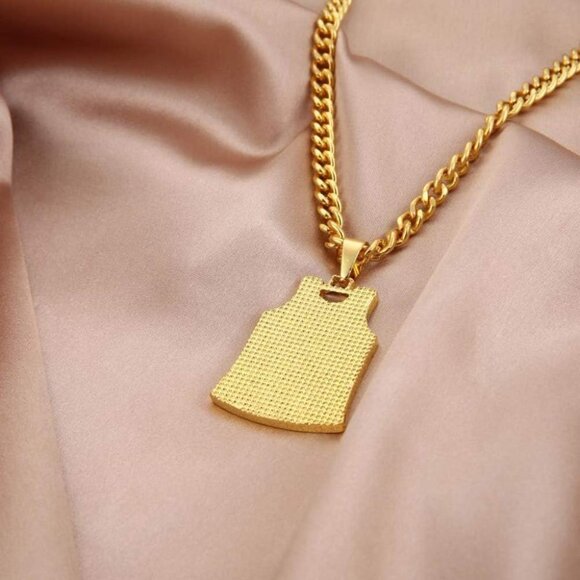 Gold Plated Iced Out #8 Kobe Bryant Los Angeles Lakers Jersey Pendant Necklace - Picture 3 of 5